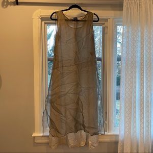 Eileen Fisher Silk Layered Slip Dress